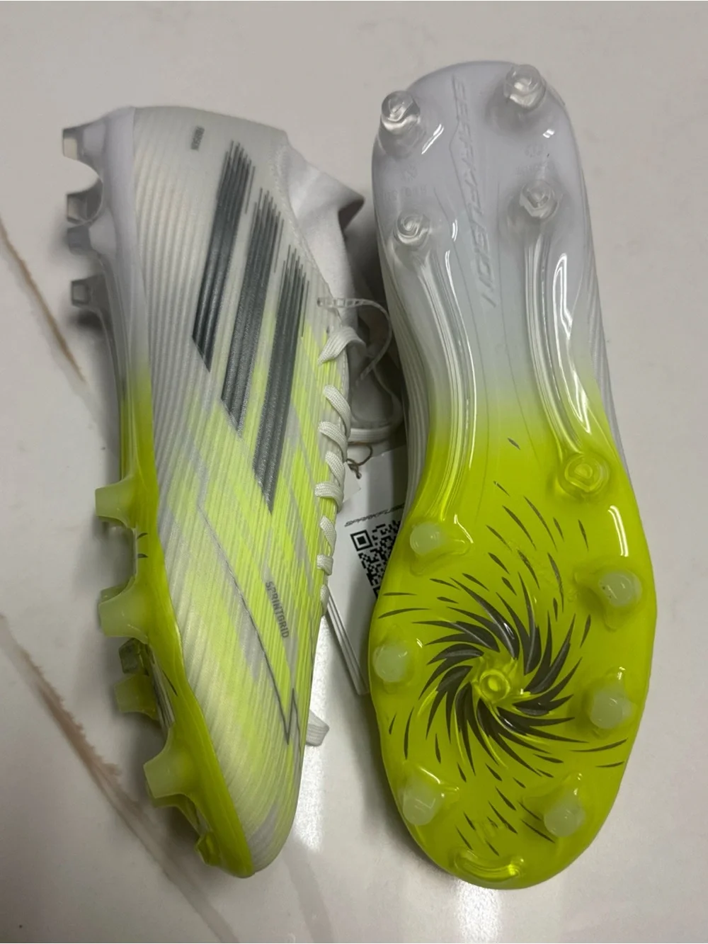 New Adidas F50 Sparkfusion League Soccer Cleats White Women's Size 10 JP8350